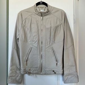 Faux Tan Leather Jacket